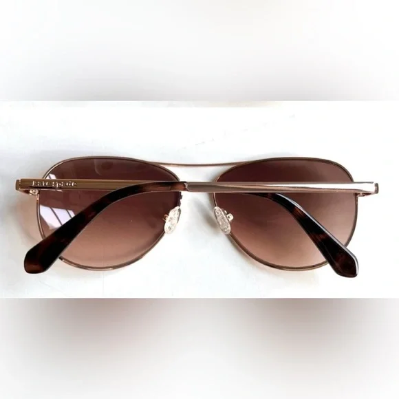 Kate Spade Gold Toned Aviator Sunglasses with Protective Pouch BNWT - Picture 2 of 8